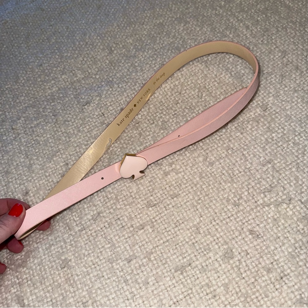 Kate Spade Pink Leather Spade Belt small